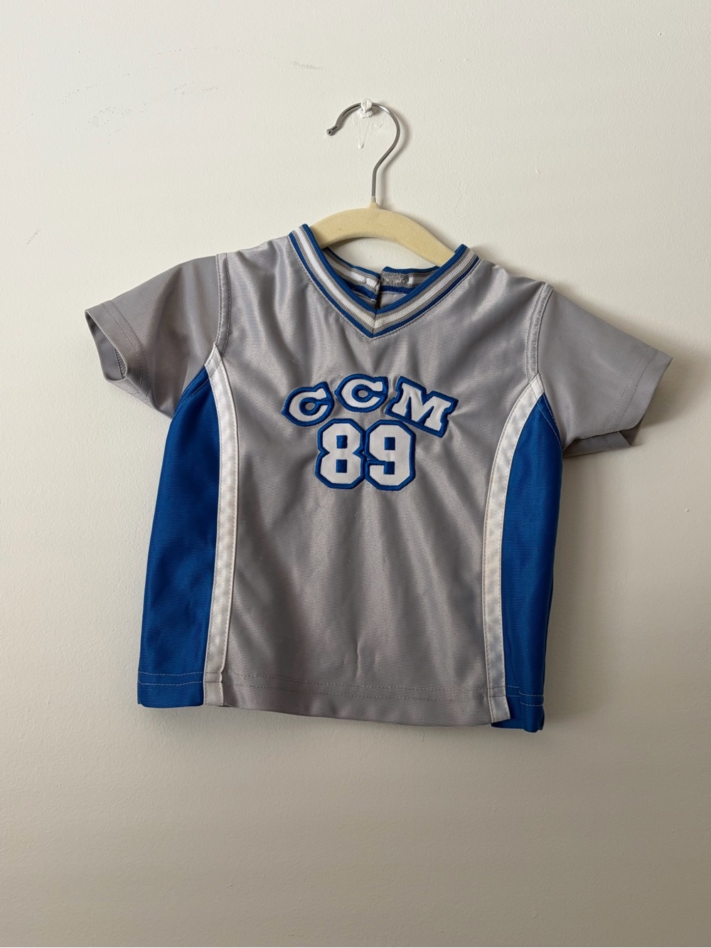 CCM Grey & Blue Athletic Tee with '89' Graphic